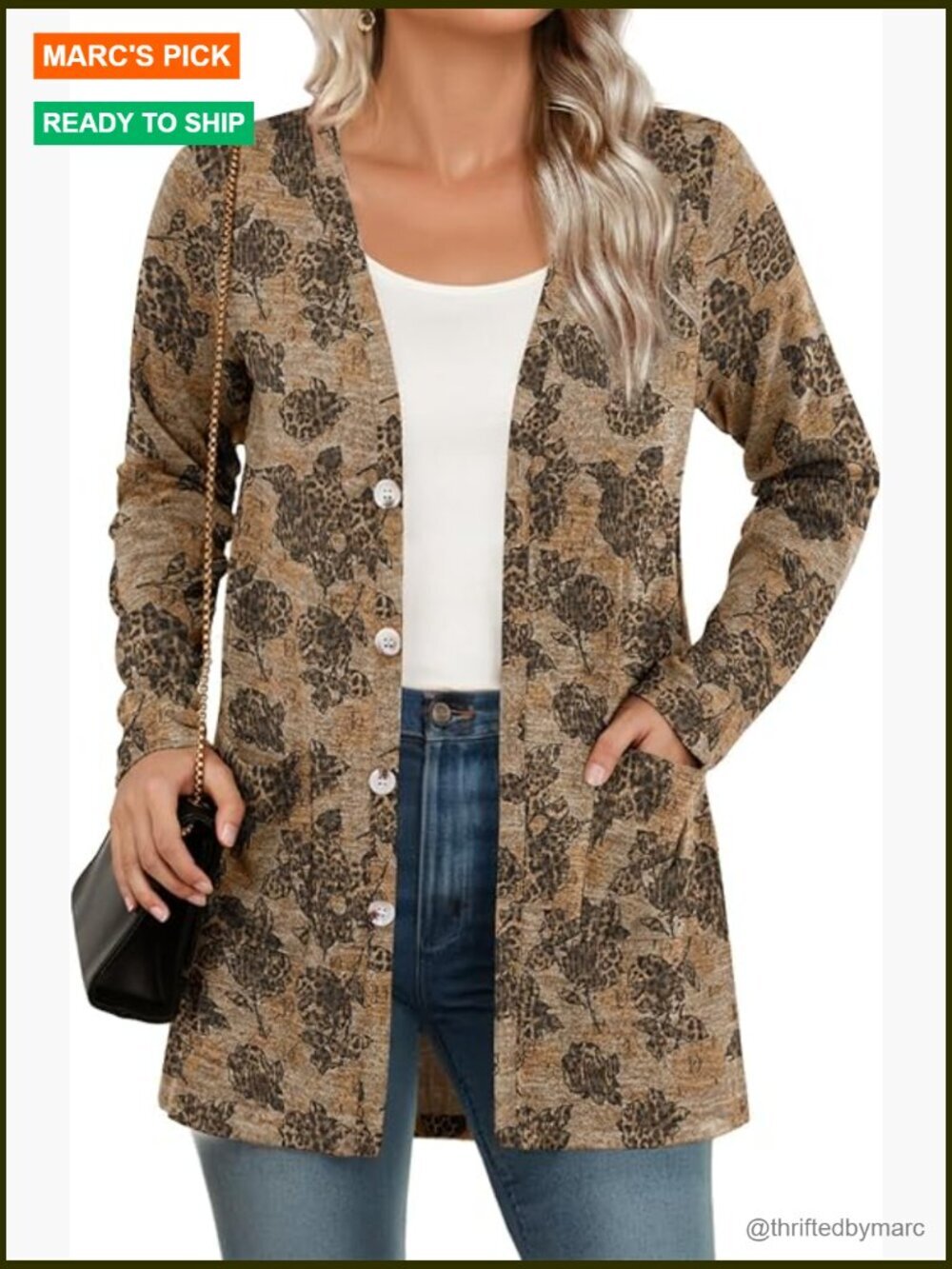 Lightweight Knit Cardigan Sweater Open Front Long Sleeve with Pockets